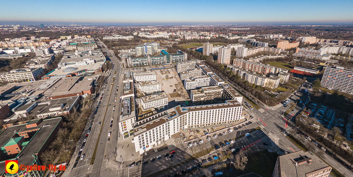 15.02.2023 - Luftbilder Perlach Plaza, Allianz, Wacker, Rentenversicherung, PEP